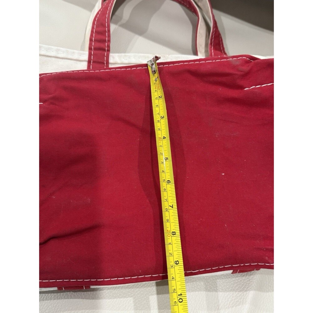 VTG 90’s LL BEAN Boat And Tote “JCP” Large Red Distressed Made In USA Canvas - Picture 14 of 14